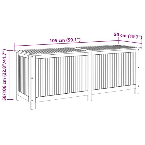 SKRZYNIA OGRODOWA 150X50X58CM DREWNO AKACJOWE