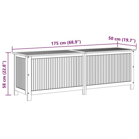 SKRZYNIA OGRODOWA 175X50X58CM DREWNO AKACJOWE