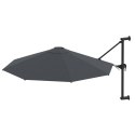 PARASOL ŚCIENNY NA METALOWYM SŁUPKU 300CM ANTRACYTOWY