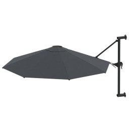 PARASOL ŚCIENNY NA METALOWYM SŁUPKU 300CM ANTRACYTOWY