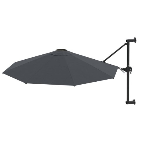 PARASOL ŚCIENNY NA METALOWYM SŁUPKU 300CM ANTRACYTOWY