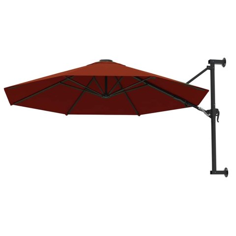 PARASOL ŚCIENNY NA METALOWYM SŁUPKU 300CM KOLOR TERAKOTA