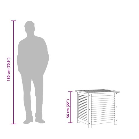 SKRZYNIA OGRODOWA 60X50X56CM LITE DREWNO AKACJOWE