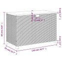 SKRZYNIA OGRODOWA BEŻOWA 110X55X63CM POLIRATTAN I AKACJA