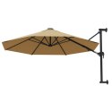PARASOL ŚCIENNY NA METALOWYM SŁUPKU 300CM KOLOR TAUPE