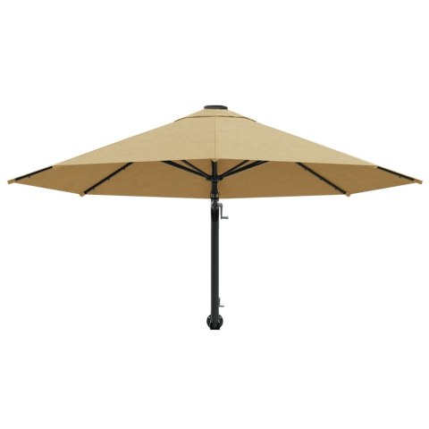 PARASOL ŚCIENNY NA METALOWYM SŁUPKU 300CM KOLOR TAUPE