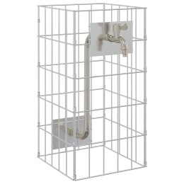 KOLUMNA GABIONOWA Z KRANEM 50X25X25CM STAL NIERDZEWNA