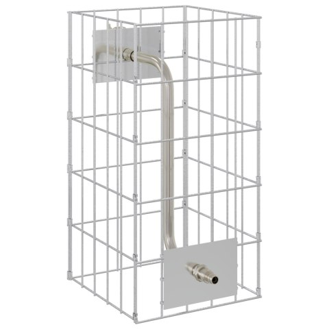 KOLUMNA GABIONOWA Z KRANEM 50X25X25CM STAL NIERDZEWNA