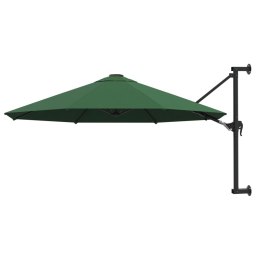 PARASOL ŚCIENNY NA METALOWYM SŁUPKU 300CM ZIELONY