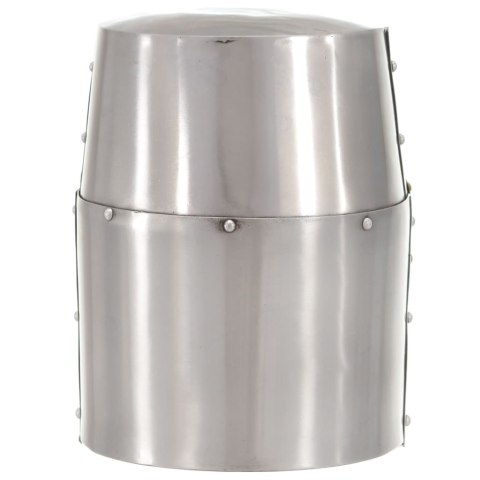 REPLIKA ŚREDNIOWIECZNEGO ZABYTKOWEGO HEŁMU LARP SREBRNA STAL