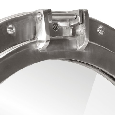 LUSTRO WISZĄCE W KSZTAŁCIE BULAJA, Ø38CM, ALUMINIUM I SZKŁO