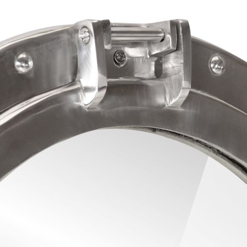 LUSTRO WISZĄCE W KSZTAŁCIE BULAJA ŚR.50CM ALUMINIUM I SZKŁO