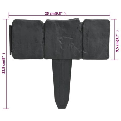 OGRODZENIE TRAWNIKA 41 ELEMENTOW 10M DEKORACJA I ODDZIELENIE TERENU