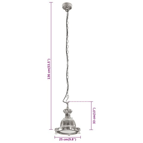 LAMPA WISZĄCA 25X25X136CM ALUMINIUM