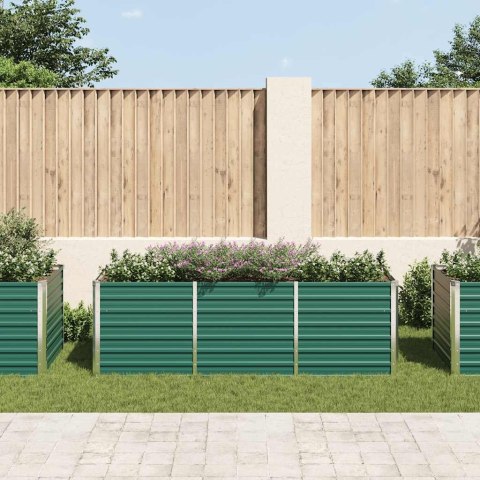 PODWYŻSZONA DONICA Z GALWANIZOWANEJ STALI 240X80X77CM ZIELONA