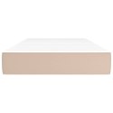 VidaXL Materac kieszeniowy, cappuccino, 120x190x20 cm, sztuczna skóra