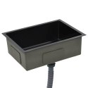 RĘCZNIE ROBIONY ZLEWOZMYWAK CZARNY STAL NIERDZEWNA