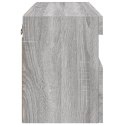 ŚCIENNA SZAFKA TV Z LED SZARY DĄB SONOMA 60X30X40CM