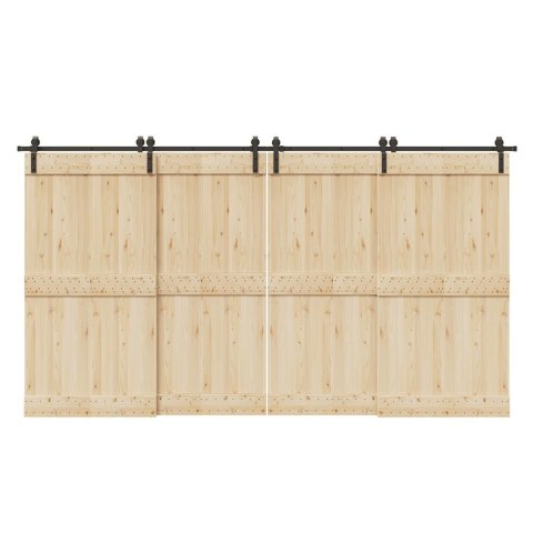 SYSTEM DO MONTAŻU DRZWI PRZESUWNYCH 400CM STAL CZARNY