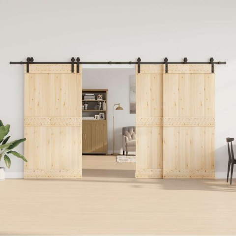 SYSTEM DO MONTAŻU DRZWI PRZESUWNYCH 400CM STAL CZARNY