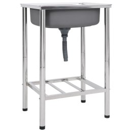 ZLEWOZMYWAK KEMPINGOWY JEDNOKOMOROWY STAL NIERDZEWNA