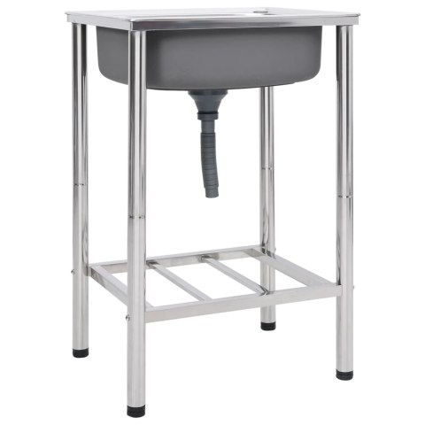 ZLEWOZMYWAK KEMPINGOWY JEDNOKOMOROWY STAL NIERDZEWNA