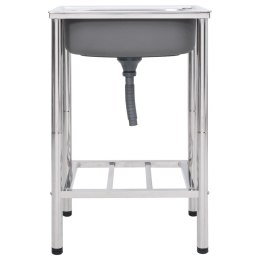 ZLEWOZMYWAK KEMPINGOWY JEDNOKOMOROWY STAL NIERDZEWNA