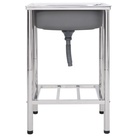 ZLEWOZMYWAK KEMPINGOWY JEDNOKOMOROWY STAL NIERDZEWNA