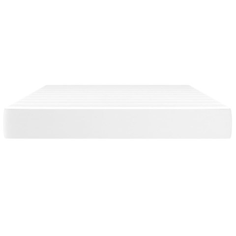 VidaXL Materac kieszeniowy, biały, 140x190x20 cm, sztuczna skóra
