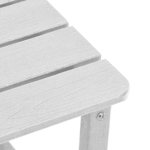 3-CZĘŚCIOWY ZESTAW LEŻAKÓW OGRODOWYCH BIAŁY HDPE