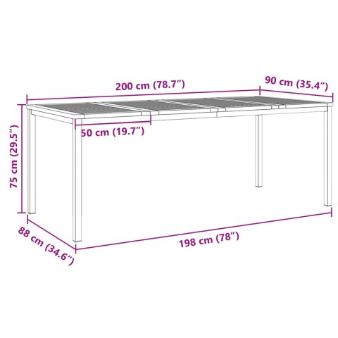 9-CZĘŚCIOWY ZESTAW DO JEDZENIA Z LITEGO DREWNA AKACJOWEGO