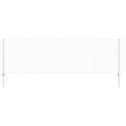 EURO PŁOT Z 11 SŁUPKAMI SREBRNY 0,8X25M STAL