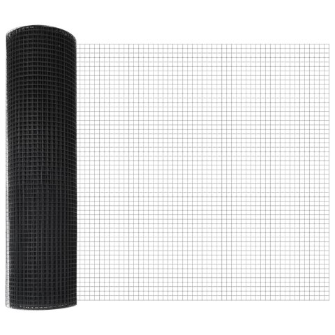 SIATKA SPAWANA Z 13 SŁUPKAMI SZARY 0.8X50M STAL