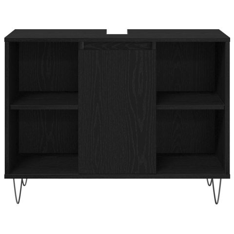 3 CZĘŚCIOWY ZESTAW MEBLI ŁAZIENKOWYCH CZARNE DĘBOWE