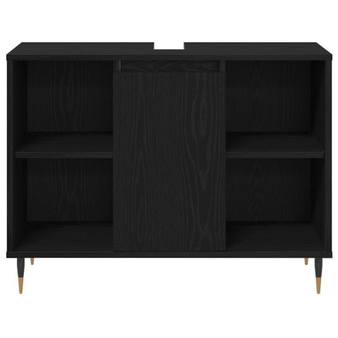 ZESTAW 3 CZĘSCIOWYCH MEBLI ŁAZIENKOWYCH CZARNY DĄB