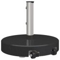 PODSTAWA PARASOLA NA KÓŁKACH Z RĄCZKĄ CZARNO-GRANITOWA 29KG OKRĄGŁA