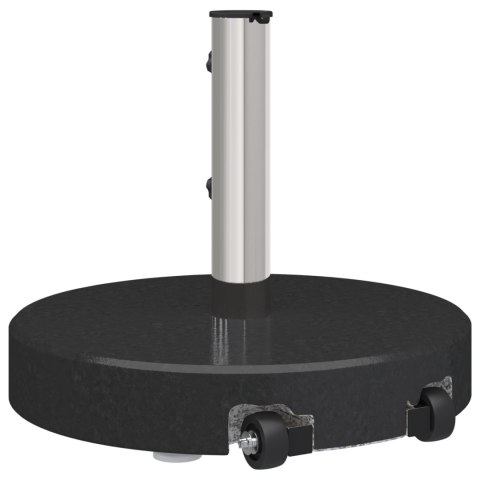 PODSTAWA PARASOLA NA KÓŁKACH Z RĄCZKĄ CZARNO-GRANITOWA 29KG OKRĄGŁA