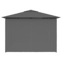 NAMIOT OGRODOWY Z ZASŁONAMI 4X3M ANTRACYTOWY