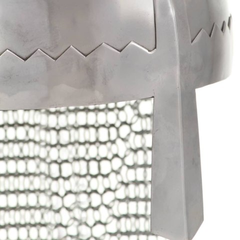 REPLIKA ZABYTKOWEGO HEŁMU RYCERSKIEGO LARP SREBRNA STAL