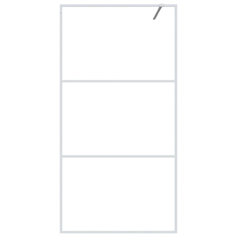 VidaXL Ścianka prysznicowa, biała, 100x195 cm, przezroczyste szkło ESG