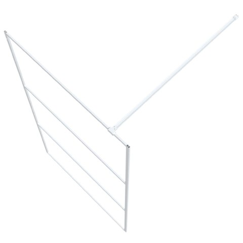 VidaXL Ścianka prysznicowa, biała, 100x195 cm, przezroczyste szkło ESG