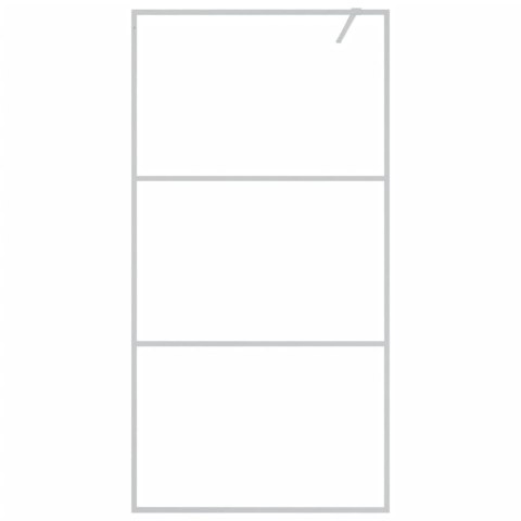 VidaXL Ścianka prysznicowa srebrna, 100x195 cm przezroczyste szkło ESG