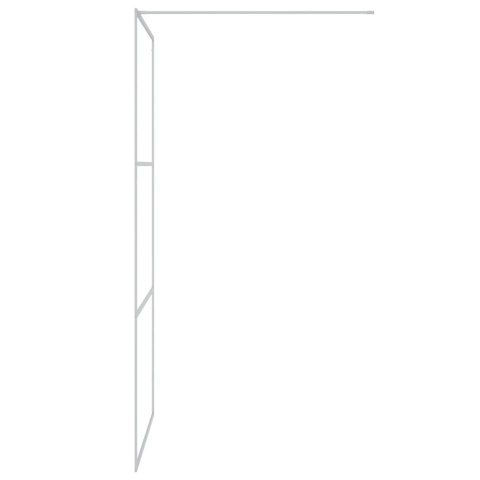 VidaXL Ścianka prysznicowa srebrna, 100x195 cm przezroczyste szkło ESG