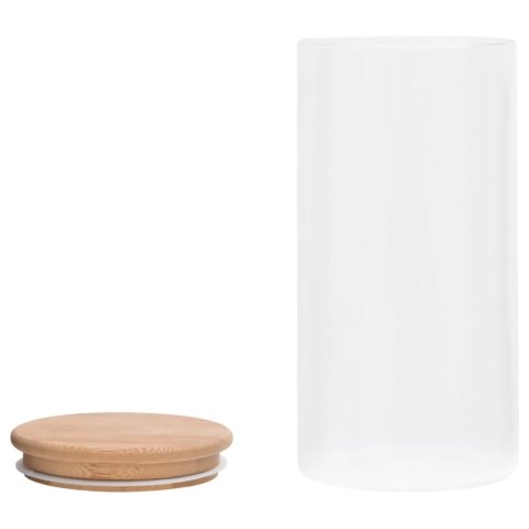 SZKLANE SŁOJE Z BAMBUSOWĄ POKRYWKĄ 4 SZT. 1200ML