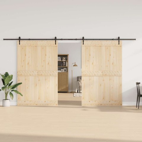 SYSTEM DO MONTAŻU DRZWI PRZESUWNYCH 305CM STAL CZARNY