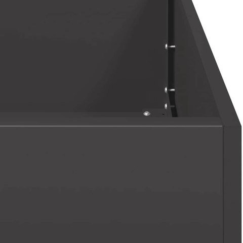 DONICA CZARNA 200X40X80CM STAL WALCOWANA NA ZIMNO