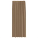 ZASŁONY WOALOWE Z KIESZENIAMI NA DRĄŻEK 2 SZT. JASNOBRĄZOWE