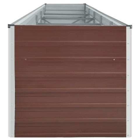 PODWYŻSZONA DONICA Z GALWANIZOWANEJ STALI 400X80X45CM BRĄZOWA