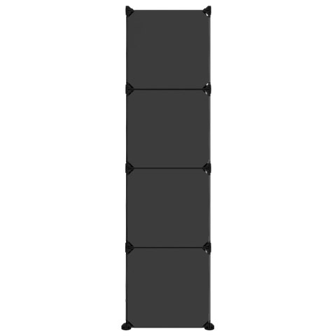 REGAŁ KOSTKOWY Z 12 PRZEGRODAMI I DRZWICZKAMI CZARNY PP