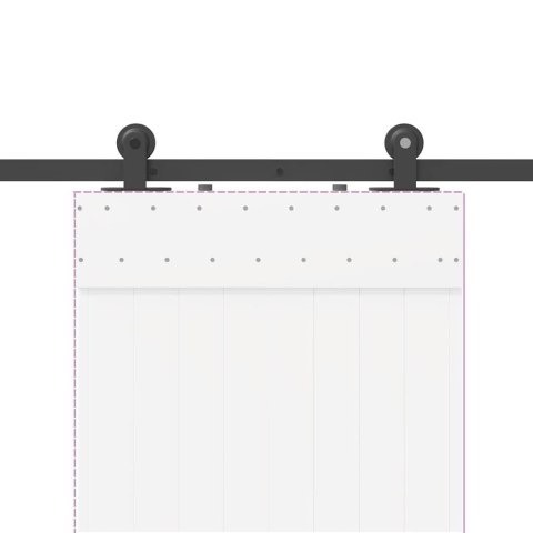 SYSTEM DO MONTAŻU DRZWI PRZESUWNYCH 152,5CM STAL CZARNY